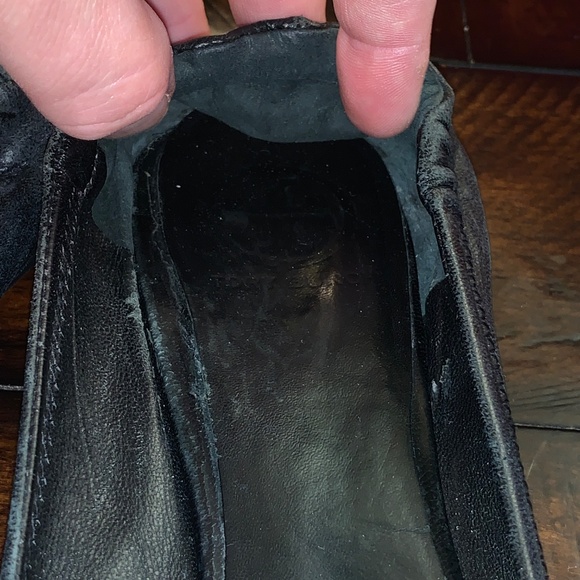 Tory Burch Black/Silver Leather Reva Flats -- Size 8.5 - Picture 5 of 13